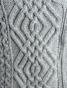 Cable Knit Coatigan with Celtic Knot Side Zip