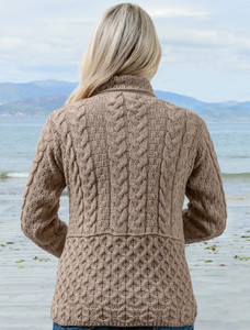 Honeycomb Button-Up Cardigan -  Wicker