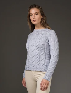 Cable Knit Aran - Blue Saili