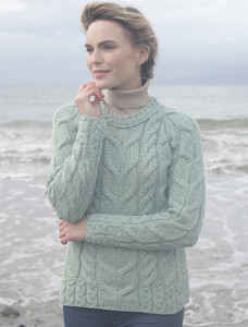 Cable Knit Aran - Sea Foam