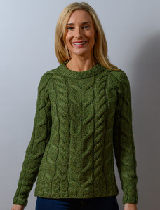 Cable Knit Aran - Meadow Green