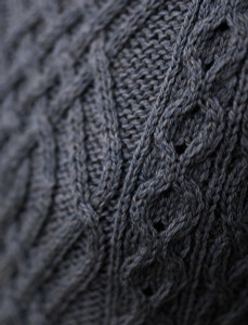 Cable Crew Neck Sweater with Pockets - Tundra