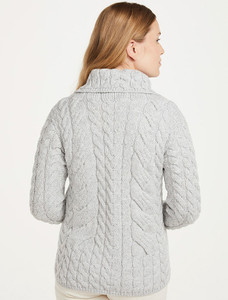 Cable Knit Button-Up Cardigan - Toasted Oat