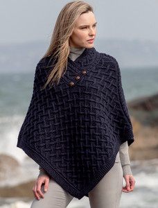 Super Soft Lattice Stitch Poncho‎‎‎‎