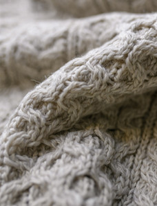 Women's Oversized Wool Cashmere Aran Sweater
