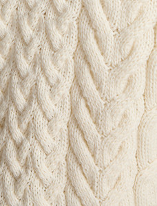 Women's Super Soft Aran Crew Neck Sweater - Classic Aran
