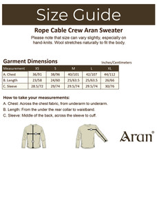 Rope Cable Crew Aran Sweater‎‎‎