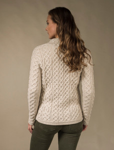 Ladies Merino Button Cardigan - Parsnip