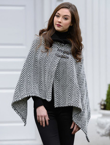 Shawl Collar Poncho, Shawl collar cape | Aran Sweater Market