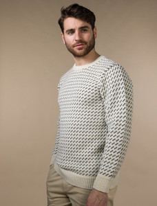 Norwegian Sweater - White/Navy