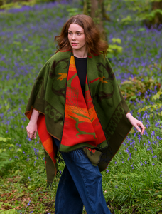 Book Of Kells Celtic Shawl - Green Tones