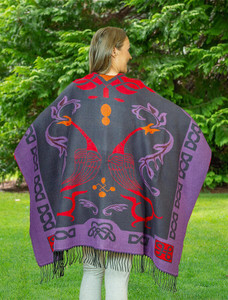 Book Of Kells Celtic Shawl - Purple Tones