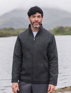 Donegal Wool Tweed Walking Jacket - Charcoal
