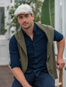 Irish Linen Flat Cap - Natural