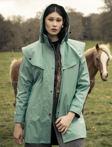 Skellig Ladies Waterproof 3/4 Coat - Smoke Blue
