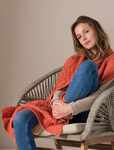 Merino Aran Patchwork Runner - Autumn Leaf
