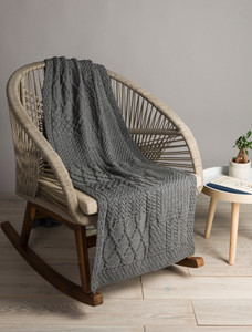 Merino Aran Patchwork Runner - Grey