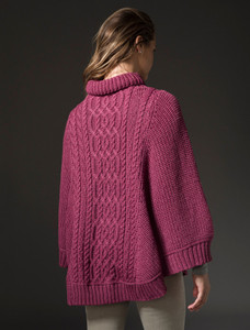 Super Soft Poncho Rib Neck - Magenta