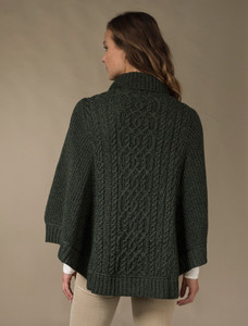Super Soft Poncho Rib Neck - Pine Green