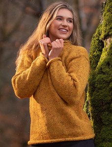 Ladies Roll Neck Sweater - Gold