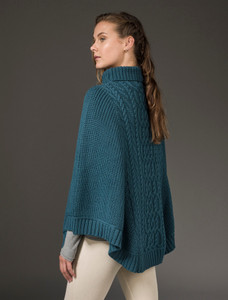 Super Soft Poncho Rib Neck - Teal