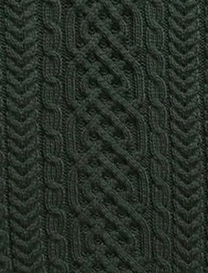 Mens Super Soft Half Zip Aran Troyer - Seaweed Green