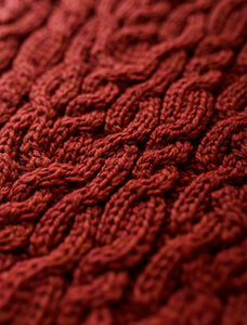 ‎Zip-Nec‎k Aran Sweat‎er