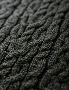 ‎Zip-Nec‎k Aran S‎weater