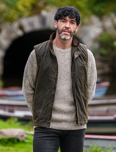 Irish Fisherman Ribbed Sweater - Skiddaw