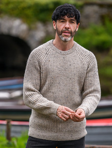 Irish Fisherman Ribbed Sweater - Skiddaw