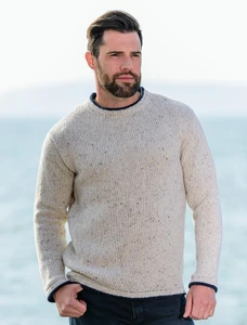 Roundstone Cashmere Crew Neck Sweater  - Chalk