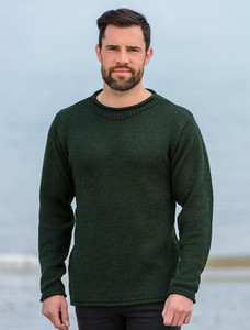 Merino Roll Neck Sweater - Army
