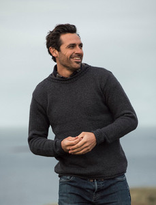 Merino Roll Neck Sweater- Derby