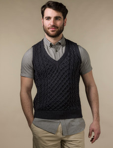 V‎-Neck Aran Slipover