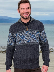 Merino Celtic Jacquard - Charcoal