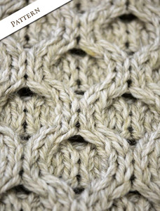 Pattern Detail of Women's Merino Aran Sweater
