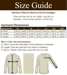 ‎Women's M‎erino Wool A‎-Line Fit Cardigan‎‎‎