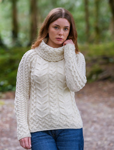 Super Soft Cowl Neck Aran - Classic Aran