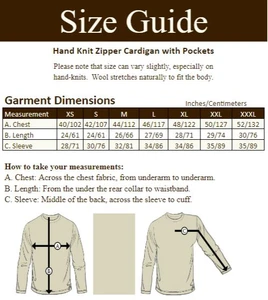 ‎Hand ‎Knit Zip‎per Cardigan with Pockets