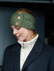 Super Soft Cable Stitch Headband - Meadow Green