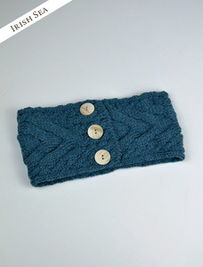 Super Soft Cable Stitch Headband - Irish Sea