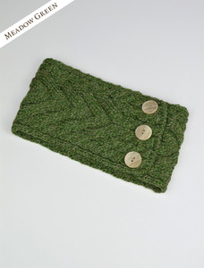 Super Soft Cable Stitch Headband - Meadow Green