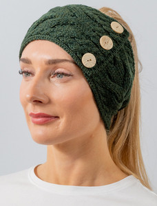 Super Soft Cable Stitch Headband - Seaweed