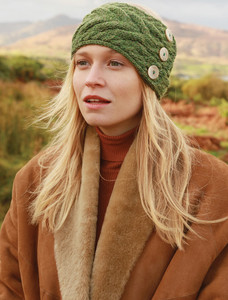 Super Soft Cable Stitch Headband - Meadow Green