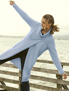 Woven Textured Aran Wrap Coat - Dove Grey