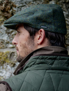 Irish Tweed Flat Cap - Dark Green