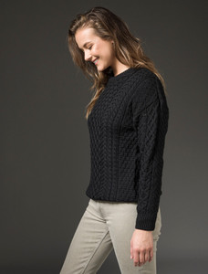 ‎Women's Meri‎no Aran Sweater‎‎‎