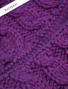 Aran Shawl Wrap with Pockets