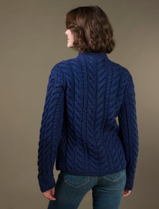 Super Soft Trellis and Cable Cardigan - Ink