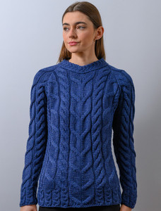 Cable Knit Aran - Marl Ink